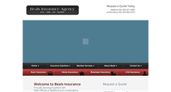Desktop Screenshot of bealsinsurance.com