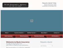 Tablet Screenshot of bealsinsurance.com
